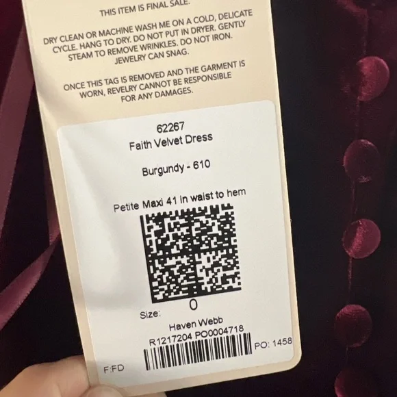 Revelry Elegant Burgundy Faith Velvet Formal Bridesmaid Dress - Picture 3 of 5